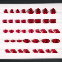 Rubis cultivé en laboratoire Rubis rouge de qualité supérieure Pierres précieuses synthétiques en vrac en forme de cœur Rubis de laboratoire de taille personnalisée de 1Ct à 10Ct