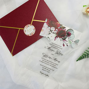 Impresión uv personalizada, logotipo <span class=keywords><strong>de</strong></span> lámina dorada, tarjeta <span class=keywords><strong>de</strong></span> invitación acrílica <span class=keywords><strong>de</strong></span> boda, diseño sin cantidad mínima - Product Image 5