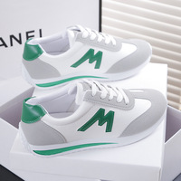 Nouvelles Baskets Sportives de Printemps Blanches 2024 pour Femme, Grande Taille, Respirantes, Assorties de Couleurs, Faciles à Enfiler, Tendance Étudiante