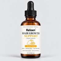 Gouttes liquides orales pour la croissance des cheveux des adultes, saveur mangue, avec silice de bambou et palmier nain, pour les soins quotidiens des cheveux et du cuir chevelu