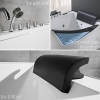 Baignoire d'angle multifonctionnelle en acrylique, design moderne, 1,5 m, personnalisable OEM/ODM, pour bain à remous et spa