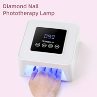 Lampe UV LED portable 48W haute puissance avec écran LCD et design diamant, 4000mAh, séchage rapide du gel pour salon, vente en gros 2026