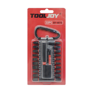 Jeu de 22 embouts <span class=keywords><strong>Torx</strong></span> de sécurité Tooljoy S2, qualité industrielle, embouts à impact chromés, pointes usinées CNC, porte-embouts magnétique - Product Image 2
