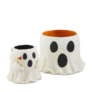 Ghost Halloween Treat <b>Buckets</b> Resin Reusable Indoor Outdoor Decor Medium Large Size - Product Image 5
