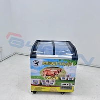 110V 220V Kommerzielle tragbare Mini-Eiscreme-Display Gefrier schrank Kuchen Display Kühlschrank Kleine Eisdiele Showcase