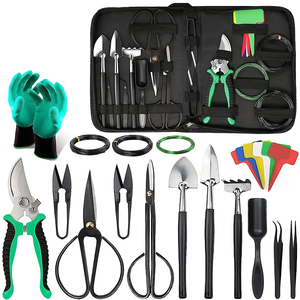 Kit d'outils <span class=keywords><strong>pour</strong></span> bonsaï de qualité industrielle, 24 pièces, <span class=keywords><strong>pour</strong></span> débutants, bricolage, entretien des plantes en pot, jardinage, ensemble d'outils d'élagage, OEM - Product Image 1