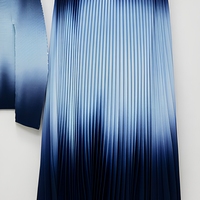 Ensemble deux pièces plissé dégradé ombré pour femme, haute couture, directement de l'usine, personnalisation OEM/ODM, jupe amincissante effet teinture par immersion