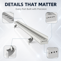 Projecteur mural LED RGBW DMX512 personnalisé pour extérieur avec effet de lavage mural uniforme pour façade de bâtiment, pont, éclairage architectural