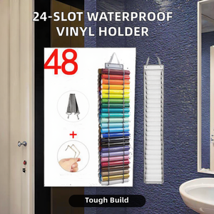 Lưu trữ treo túi lưu trữ không thấm nước lưu trữ Organizer Vinyl cuộn lưu trữ giá 24 CuộN khoang treo tường móc - Product Image 3