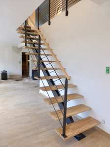 Cbmmart บันไดคานโลหะในร่มแบบทันสมัยสำเร็จรูปบันไดตรงแบบโมโนออกแบบได้ตามต้องการ - Product Image 5