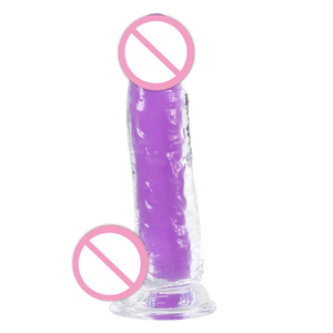 Новые светящиеся в темноте мягкие дилдо из ТПЭ для женщин, большие искусственные кристальные дилдо из ТПЭ, светящиеся в темноте - Product Image 6