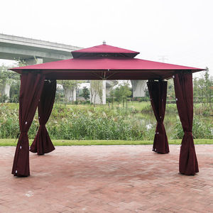 Tente gazebo extérieure en aluminium <span class=keywords><strong>de</strong></span> luxe auvent pavillon personnalisé <span class=keywords><strong>rideaux</strong></span> imperméables tissu léger enduit <span class=keywords><strong>de</strong></span> poudre fabriqué en Chine - Product Image 3
