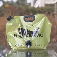Bouteille isotherme portable pliable 8L en PET, étanche et épaissie, pour camping, randonnée, trekking, pique-nique, whisky et bière, écologique et durable
