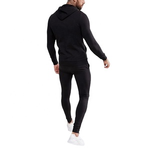Venta al por mayor de moda OEM personalizado hombres sudadera Slim Jogging traje liso chándales - Product Image 6