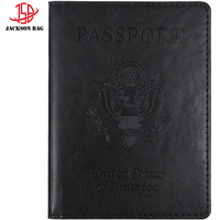Dompet Anti-Scanning Multifungsi Rrid untuk Paspor, Pelindung Vaksinasi, Hadiah Perjalanan, Kulit dengan Logo Deboss