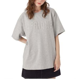 T-shirt pour femme en jersey de coton surdimensionné, imprimé personnalisé avec des lettres, vente chaude du fabricant, vêtements d'été, t-shirt gaufré - Product Image 6