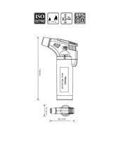 Briquet torche à l'épreuve du vent de conception personnalisée pour bougies cheminées feux de camp mini briquet à gaz multi-usages
