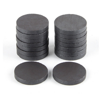 Aimants ronds Ferrite noire Aimant permanent de matériaux magnétiques de terres rares