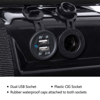 Boîte d'alimentation 12V 4x4 avec prise de charge USB portable pour camping-car, caravane, camion, tout-terrain