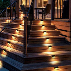 Lumière de marche extérieure encastrée à Led à couleur changeante, <span class=keywords><strong>lampe</strong></span> d'angle étanche Ip65, lumière <span class=keywords><strong>solaire</strong></span> d'escalier d'escalier - Product Image 1