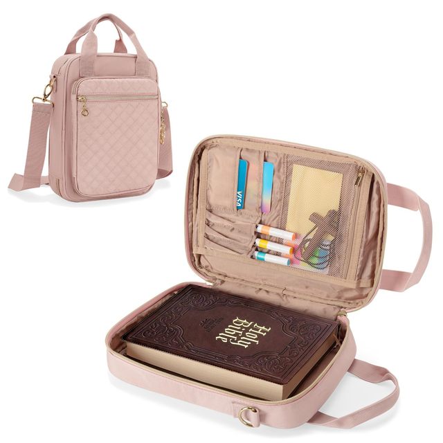 Custom Portable Quilted Christian Gift Bible Book Cover Bible Carrying Shoulder Bag Bible Protective Cover for Women