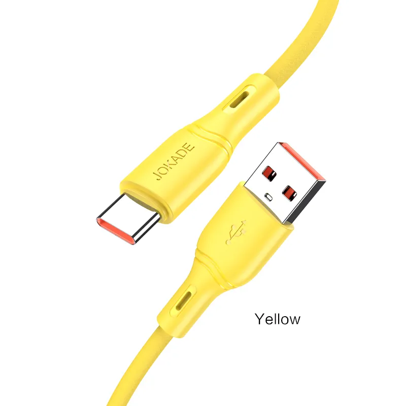 JOKADE USB vers Type-C Fire Silicone Câble de données de charge rapide Câble de données de charge en silicone largement compatible