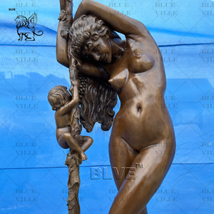 BLVE Levensgrote Buiten Bodega Metalen Decoratieve Vrouwelijke Beeldhouwwerk Bronzen Naakte Druivenwijn Godin Sculptuur Op Voorraad - Product Image 6