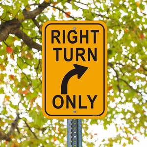 Señal <span class=keywords><strong>de</strong></span> giro a la derecha <span class=keywords><strong>de</strong></span> solo 12*18 pulgadas, aluminio, reflectante, camino <span class=keywords><strong>de</strong></span> gestión municipal, marcado especial, autopista - Product Image 6