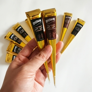 Pasta di Henné per Tatuaggi Temporanei con Etichetta Privata, Crema in Cono nei Colori Nero, Marrone e Rosso - Product Image 1