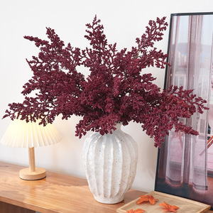 Plain Realm Artificial Love Grass Single Branch Dark Purple Plastic Silk <b>Flower</b> Home Decor Outdoor Photography Props - Product Image 1