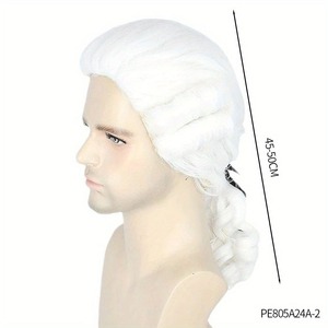 PESENAR Judge Costume Set para <span class=keywords><strong>mujer</strong></span>-4PCS Judge Costume Accessories Set con cuello falso Collar Mazo Gafas Pendientes verdes - Product Image 4