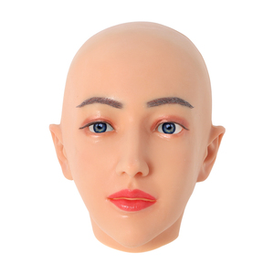 <span class=keywords><strong>Masque</strong></span> en silicone réaliste pour femme, tête entière, effet peau réelle, pour films, accessoires, Halloween, cosplay, fête costumée - Product Image 2