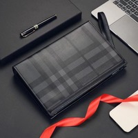 Dompet Pria Modis Motif Kotak-kotak, Tas Selempang Kapasitas Besar, Tempat Kartu untuk Penggunaan Sehari-hari dan Acara Bisnis