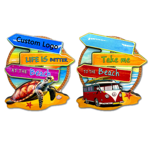 <strong>Custom</strong> Printed Epoxy Wood Seaside Beach Florida Miami Souvenirs <strong>Fridge</strong> <strong>Magnet</strong> - Product Image 6