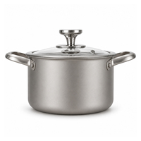GA1 - Pots et casseroles 100% titane pur - Casserole en titane - Pot à soupe - Pot à vapeur en titane pour la cuisine
