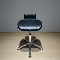 Tabouret de chaise de travail ergonomique en polyuréthane PU avec support lombaire, banc pivotant pour bureau pharmacie réception salon atelier banquier