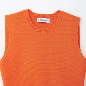 Femmes Chic décontracté Chic ourlet court tricoté <span class=keywords><strong>gilet</strong></span> avec hauts Chic nouveau Design de mode printemps Vintage <span class=keywords><strong>sans</strong></span> manches vêtements d'extérieur - Product Image 4