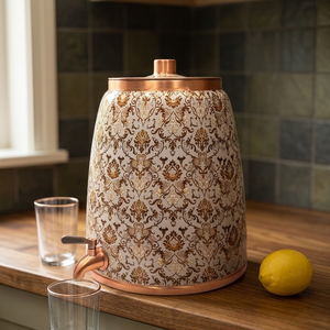 Distributeur d'eau en cuivre avec motif décoratif pour usage domestique - Product Image 6