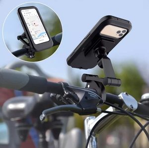 NOVISON Soporte Universal para Teléfono de Bicicleta y Motocicleta, Ajustable, Impermeable, con Clip de ABS, para Manillar - Product Image 4