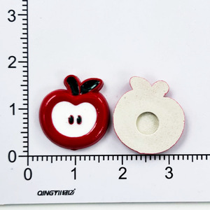 Adornos para el Cabello de Resina Plástica con Forma de Manzana, Lindos y de Dibujos Animados, Accesorios de Joyería DIY, Estilo Casual Multifuncional - Product Image 5