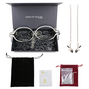 Pince à tétons en métal avec chaîne, équipement de bondage pour abus sexuels, jouets sexuels, pince à tétons - Product Image 6