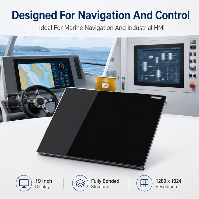 19Inch PCAP Touch LCD Module Industrial Display Optical Bonding Multi Touch Custom Glass  Touch Screen for Navigation OEM