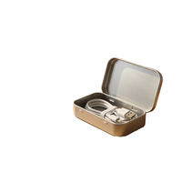 Boîte de rangement en fer blanc à couvercle rabattable pour bijoux, pilules, outils de maquillage, câbles, bonbons à la menthe, petits accessoires, emballage cadeau, usage domestique