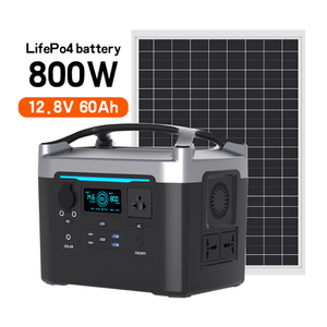 สถานีแผงโซลาร์เซลล์ขนาดใหญ่ 800W สำหรับขายส่ง ระบบจัดเก็บพลังงานแบบพกพาสำหรับใช้งานกลางแจ้ง แบตเตอรี่ลิเธียมไอออน MPPT คลื่นไซน์บริสุทธิ์ - Product Image 3