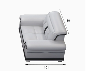 ชุดโซฟาปรับเอนหนังแท้ GEDO Luxury Smart Multifunction พร้อมฟองน้ำเสริม รุ่น S066 ดีไซน์หรูหรา ทันสมัย และสง่างาม สำหรับห้องนั่งเล่น - Product Image 2