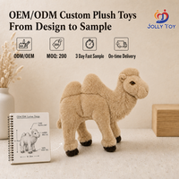 Peluche personnalisée en forme de chameau, adorable jouet en peluche à faire soi-même pour les enfants, cadeaux d'entreprise, jouets en peluche
