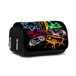 Игровой контроллер XIANGHUI, двухслойная раскладная ручка с принтом, лучший подарок, школьный рюкзак для детей с мультяшным принтом, сумка-карандаш - Product Image 1