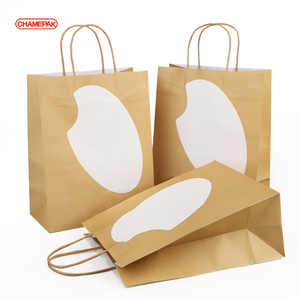 Tùy chỉnh cá nhân nhà hàng để đi lấy đi ra paperbag nâu kraft giấy Giao hàng Takeaway mang theo túi cho bao bì thực phẩm - Product Image 5
