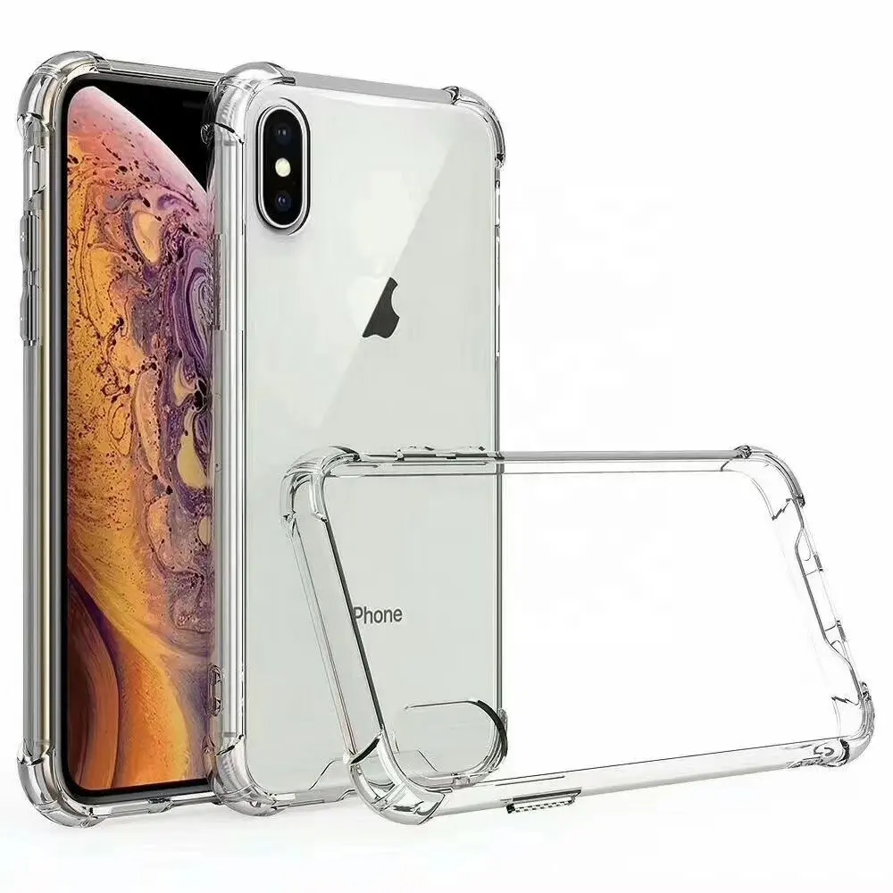 Shockproof Clear Protect Cover for iPhone X Case Soft TPU Hard Plastic Back Case For iPhone 6s 6 7 8 Plus 5 5s 11 xs max xr Case