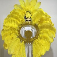 Tocado de Plumas Unisex para Danza, Actuaciones, Disfraces de Samba, Carnaval, Halloween, Bar